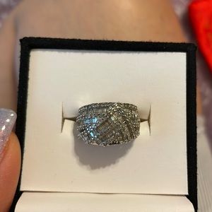 Beautiful 1.55 ct natural real Diamond in sterling sliver ring